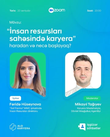 "İnsan resursları sahəsində karyera: haradan və necə başlayaq?" vebinarı keçiriləcək