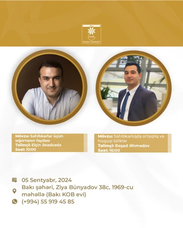 Bakı KOBİM tərəfindən təşkil edilən ödənişsiz biznesyönümlü təlimlər davam edir