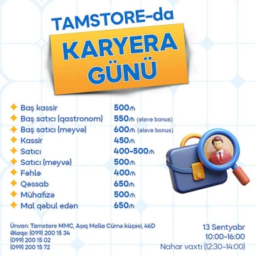 Tamstore-da “Karyera günü”