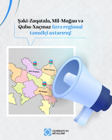 Azərbaycan müəllimi” qəzeti Şəki-Zaqatala, Mil-Muğan və Quba-Xaçmaz üzrə regional təmsilçi axtarır