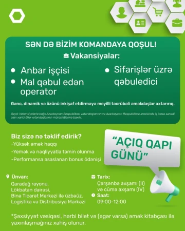 BRAVO Paylama Mərkəzi aşağıdakı vakansiyaları elan edir