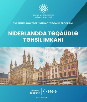 Niderland Krallığının Tio Biznes Məktəbi təqaüd proqramı elan edir!
