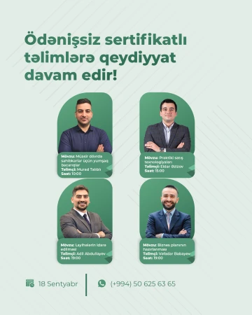 Biznesinizin təməli sağlam olsun!