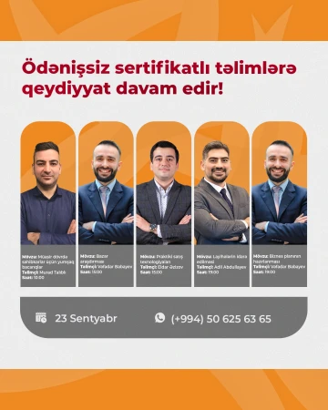 Biznesiniz üçün ödənişsiz təlimlər!