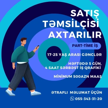 Satış təmsilçisi vakansiyası