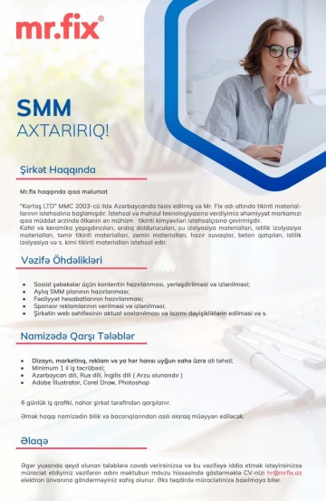 SMM vakansiyası