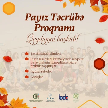 "Aqrar İnkişaf Könüllüləri" Təşkilatı "Payız Təcrübə Proqramı"na start verir