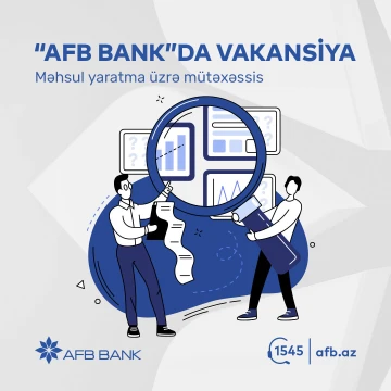 Məhsul yaratma üzrə mütəxəssis vəzifəsi üzrə  vakansiya
