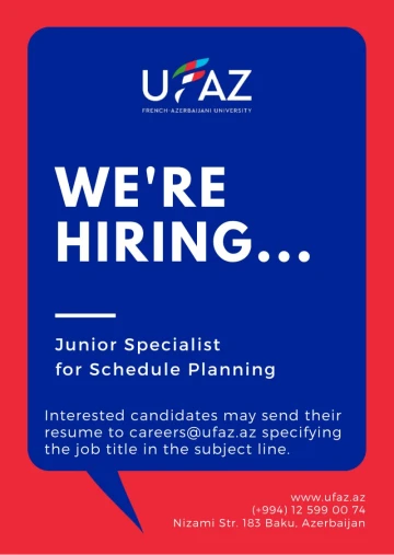 Vacancy for junior specialist for schedule planning