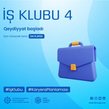 “İş Klubu 4” layihəsinə qeydiyyat başlayıb