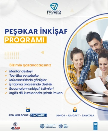 PROGRO komandası sizi “Peşəkar İnkişaf Proqramı”na dəvət edir