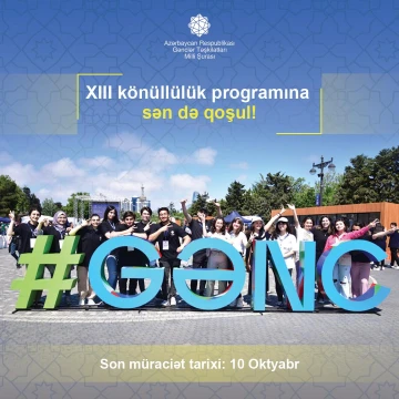 NAYORA-nın XIII könüllülük proqramına qeydiyyat başladı