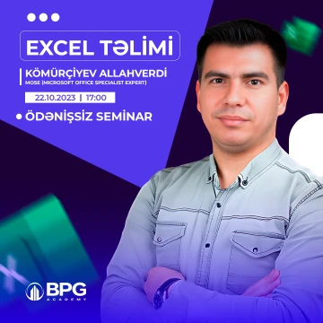 Excel proqramı üzrə ödənişsiz seminar təşkil olunacaq