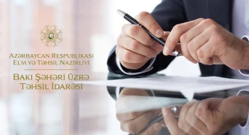 Bakı Şəhəri üzrə Təhsil İdarəsi tabeliyində fəaliyyət göstərən ümumi təhsil müəssisələrinə işə qəbul müsabiqəsi elan edilir