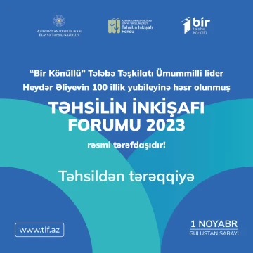 "Təhsilin İnkişafı Forumu 2023" layihəsində könüllü tələbələr üçün qeydiyyat formu