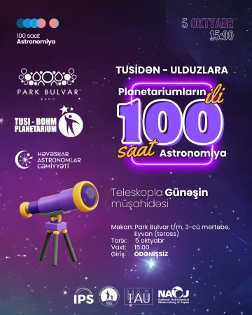 Teleskopla Günəşin müşahidəsi (ÖDƏNİŞSİZ)