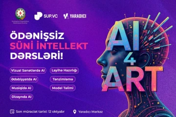 2 aylıq ÖDƏNİŞSİZ “AI for Art” təlim proqramı başlayır