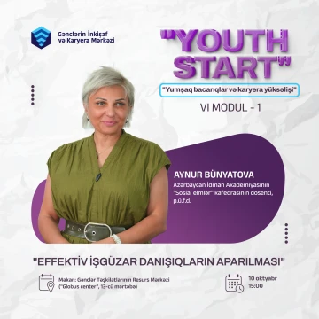 "Youth start" ödənişsiz şəxsi inkişaf proqramının VI modulu ilə qarşınızdayıq!