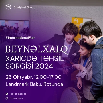StudyNet Beynəlxalq Təhsil Sərgisi Geri Qayıdır!