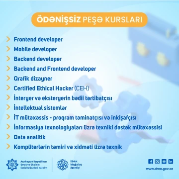 Ödənişsiz Peşə Kursları
