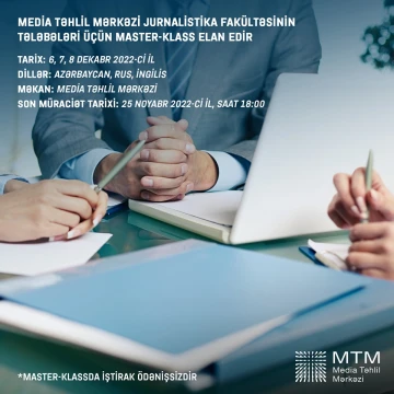 Jurnalistika fakültəsinin tələbələri üçün 3 günlük master-klass