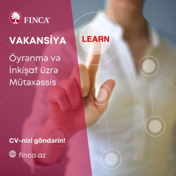 Öyrənmə və İnkişaf üzrə Mütəxəssis vakansiyası