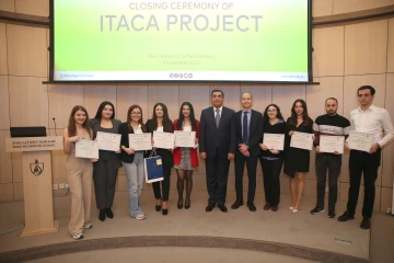 Bakı Ali Neft Məktəbində ITACA layihəsinin bağlanış mərasimi keçirilib