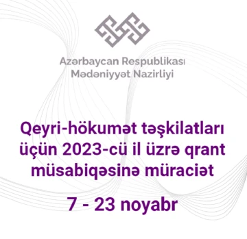 Qeyri-hökumət təşkilatları üçün 2023-cü il üzrə qrant müsabiqəsi