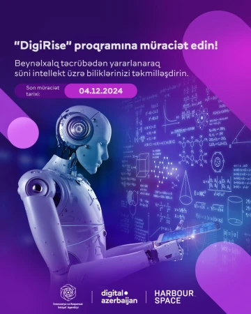 Süni intellektin inkişafına təkan verəcək ödənişsiz “DigiRise” proqramı başlayır!