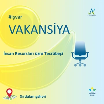 İnsan Resursları üzrə Təcrübəçi vakansiyası