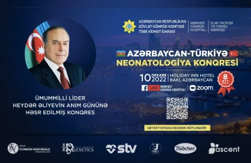 Ümummilli lider Heydər Əliyevin anım gününə həsr edilmiş “Azərbaycan-Türkiyə Neonatologiya Konqresi” həyata keçiriləcək