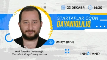 "Startaplar üçün dayanıqlılıq" mövzusunda vebinar