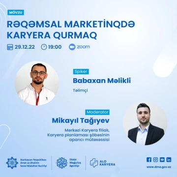 "Rəqəmsal marketinqdə karyera qurmaq" adlı ödənişsiz onlayn vebinar keçiriləcək