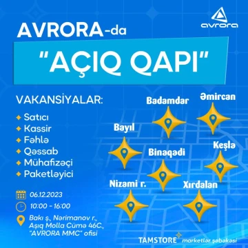 "Avrora" MMC-də Karyera Günü!
