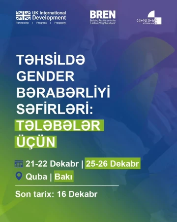 “Təhsildə Gender Bərabərliyi Səfirləri: Tələbələr üçün” təlim kurslarına qeydiyyat başladı