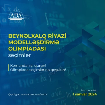 Beynəlxalq Riyazi Modelləşdirmə Olimpiadasına qeydiyyat açıq elan edilir