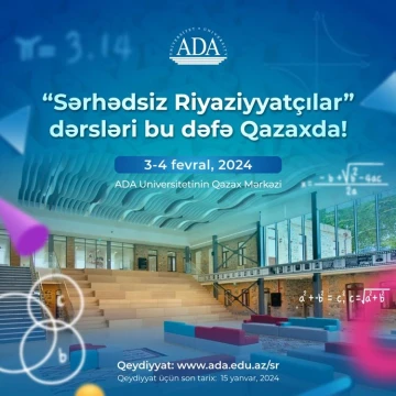 "Sərhədsiz Riyaziyyatçılar" dərsləri bu dəfə Qazaxda!