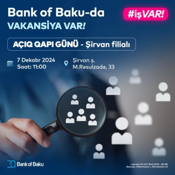Bank of Baku-da iş var!