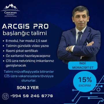 ArcGIS Pro Başlanğıc -1 Təlimi: Dekabr Qrupu üçün Yerlər Məhduddur!