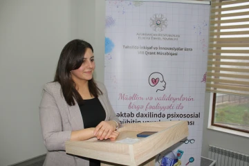 “Müəllim və valideynlərin birgə fəaliyyəti ilə məktəb daxilində psixososial mühitin yaxşılaşdırılması” layihəsinin açılış mərasimi keçirilib.