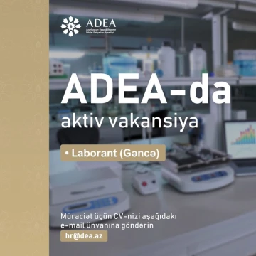 Azərbaycan Respublikasının Dövlət Ehtiyatları Agentliyi laborant vəzifəsi üzrə vakansiya elan edir