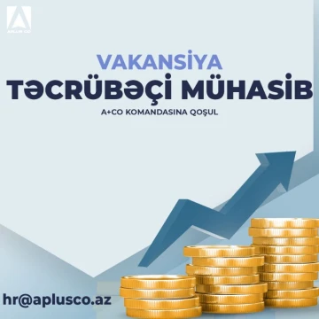 “A+CO” ASC “Təcrübəçi mühasib” vəzifəsi üzrə işçi axtarışı elan edir