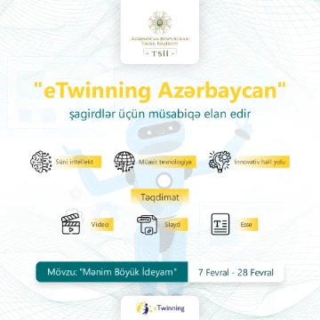 “eTwinning Azərbaycan” şagirdlər üçün müsabiqə elan edir