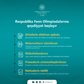 Respublika fənn olimpiadalarının elektron qeydiyyatına start verilir