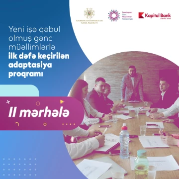 Gənc müəllimlərlə adaptasiya proqramının ikinci mərhələsinə start verilir