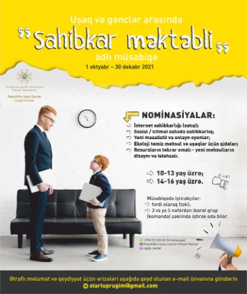 “Sahibkar məktəbli” adlı müsabiqəyə start verilib