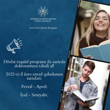 Xaricdə doktorantura təhsili almaq istəyən namizədlərin nəzərinə!