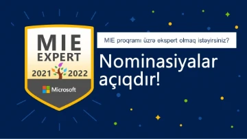 Azərbaycan müəllimləri üçün “Microsoft Innovative Education” proqramı üzrə ekspert olmaq imkanı