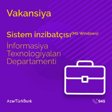 Windows üzrə Sistem inzibatçısı vakansiyası