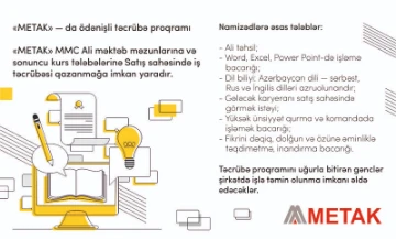 Satış sahəsində ödənişli təcrübə proqramı